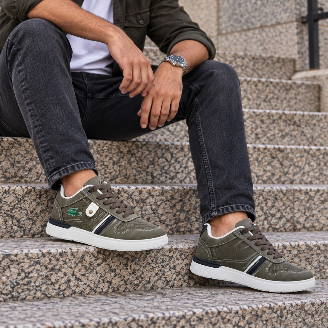 Lacoste verde kaki
