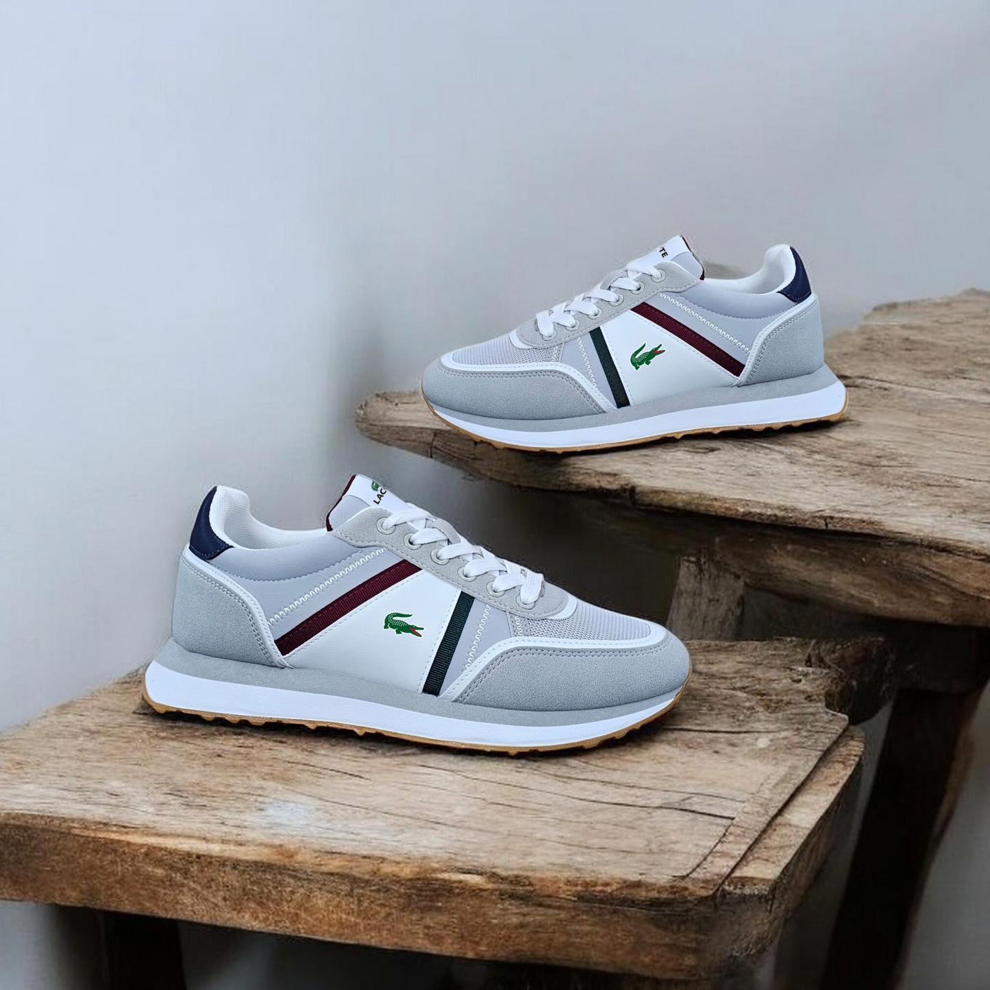 Lacoste cinza branco