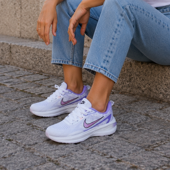 Nike branco lilás rosa