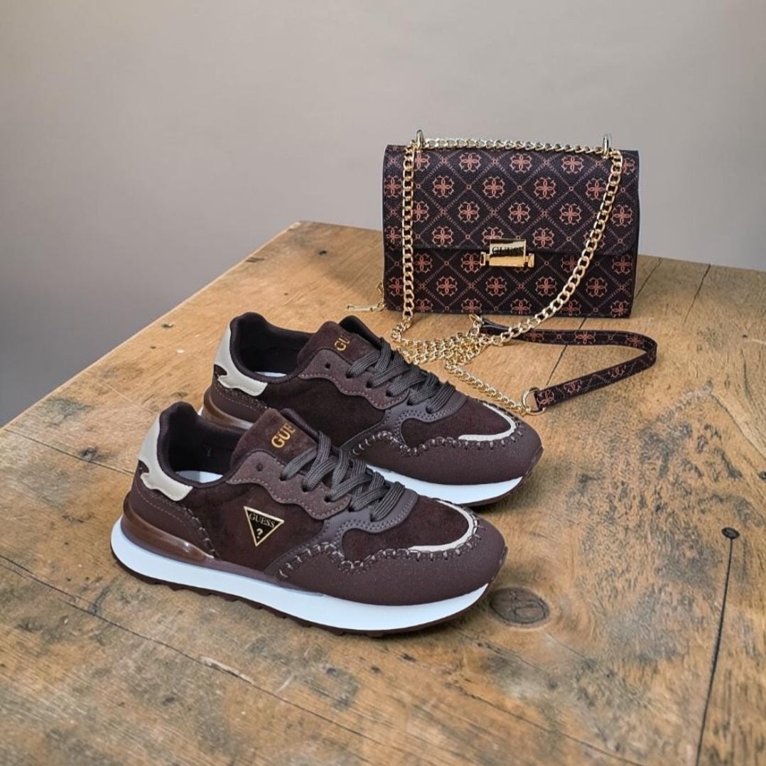 Conjunto guess castanho