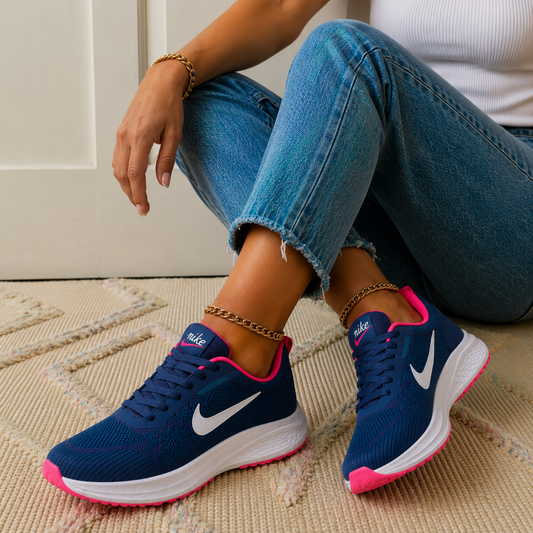 Nike blue white pink