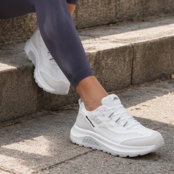 Skechers white grey